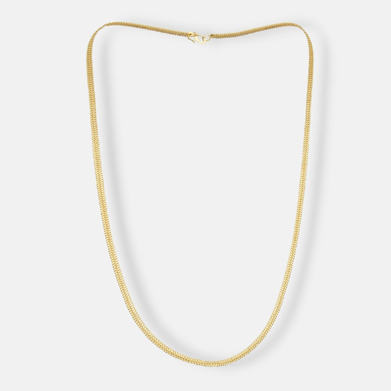 Antonios Cuban Necklace in gold stainless steel with secure clasp.