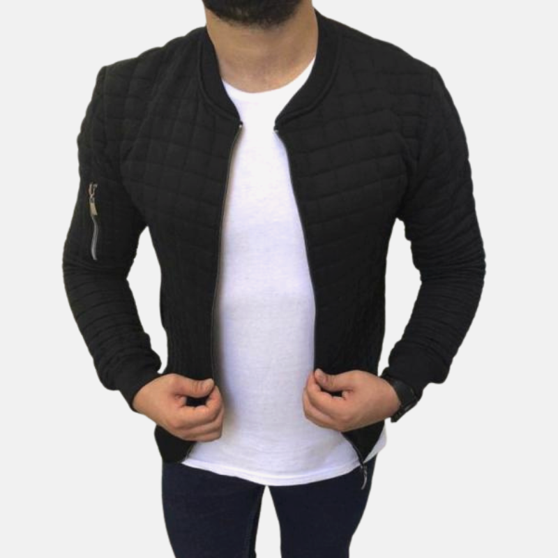 Antonios Parker Slim Fit Jacket in black, casual elegant style, for men.