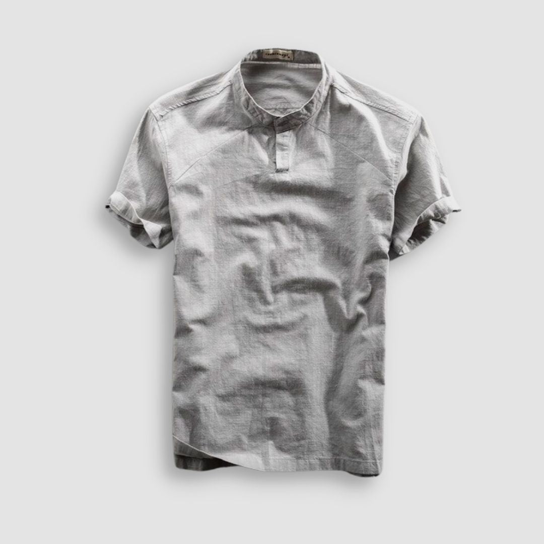 Gray London T-Shirt for men made of organic cotton, modern design.