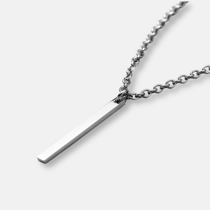 Antonios Minimalist Stainless Steel Necklace for Men in polished finish.