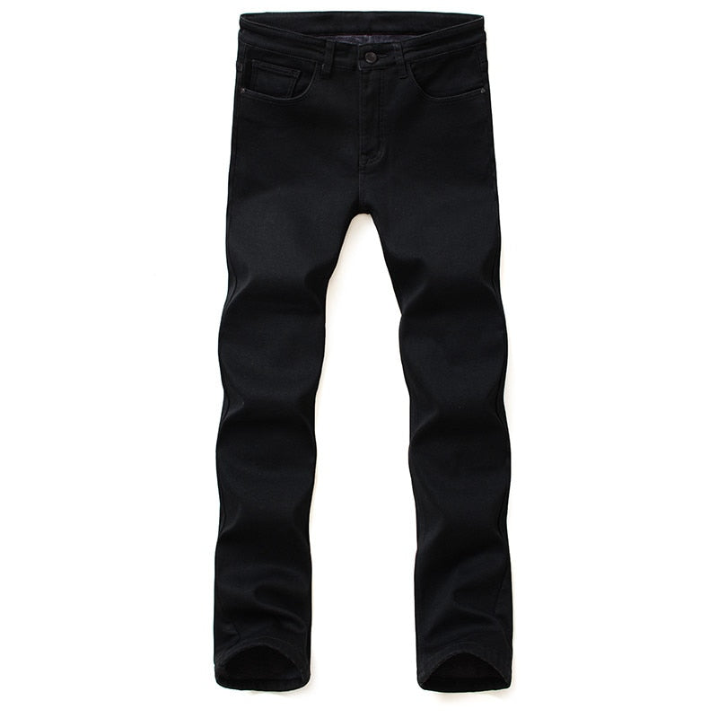 Antonios Casual Slim Fit Jeans in black, elastic cotton denim for flexibility and comfort.
