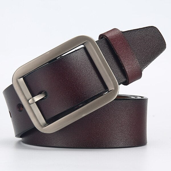 Antonios Italy Style men's belt in brown rubber with a sleek buckle design.