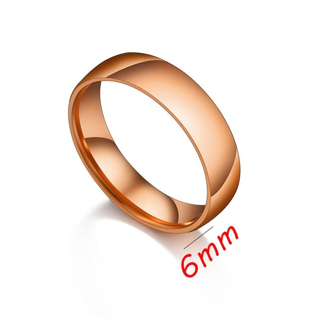 Antonios Stainless Steel Gold Ring with 6mm width.