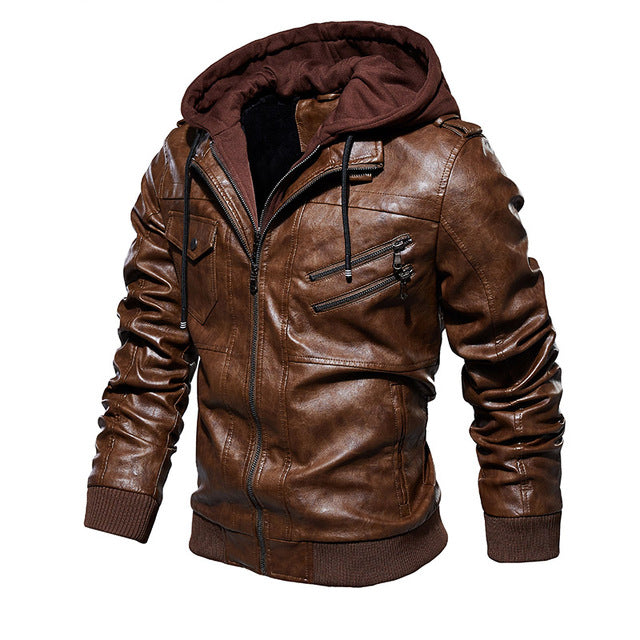 Antonios Leather Italian Jacket, men's casual elegant design, high-quality, available in Black, Brown, Red, Blue, Khaki.