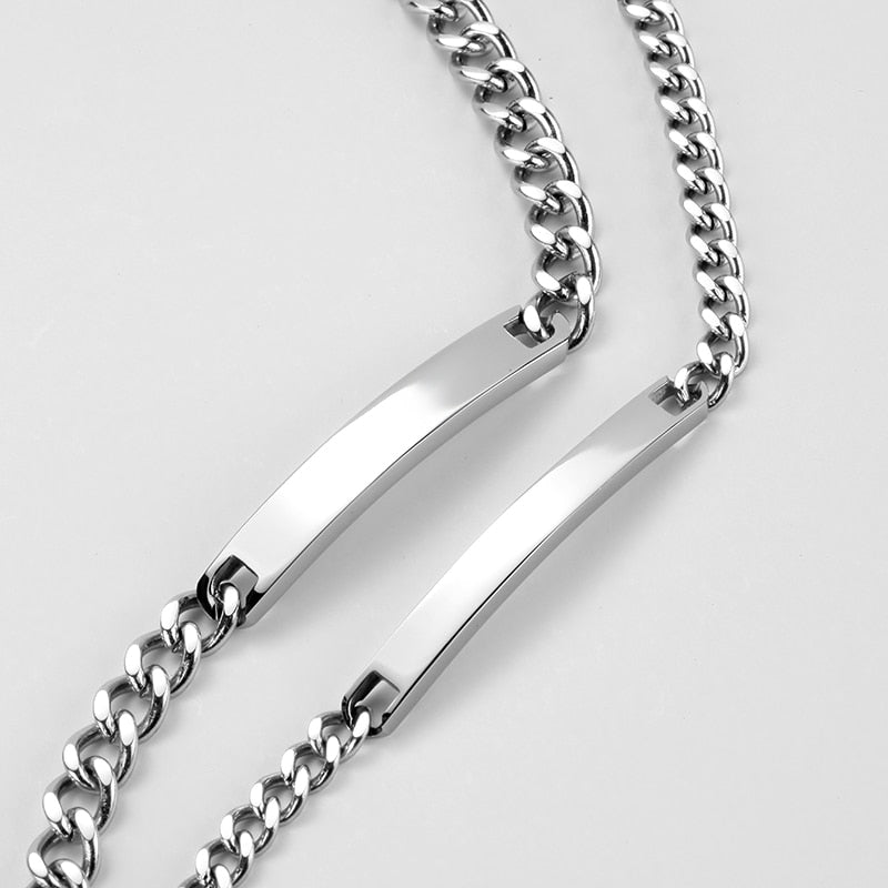 Antonios Hip Hop stainless steel bracelet for men with modern matte finish and engraved detailing.