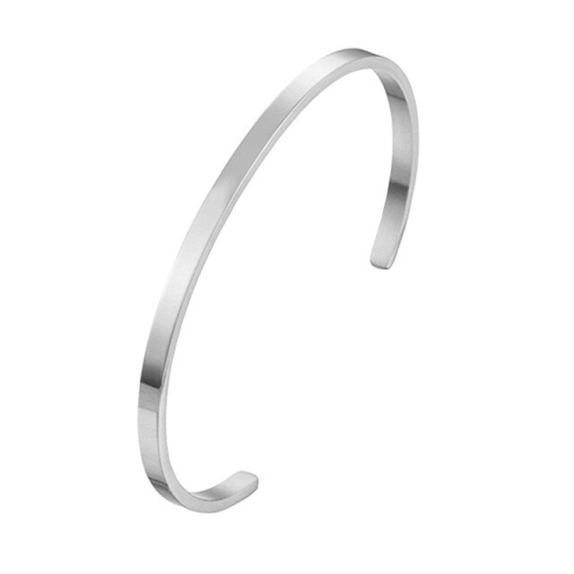 Minimalist stainless steel bracelet for men, Antonios design.