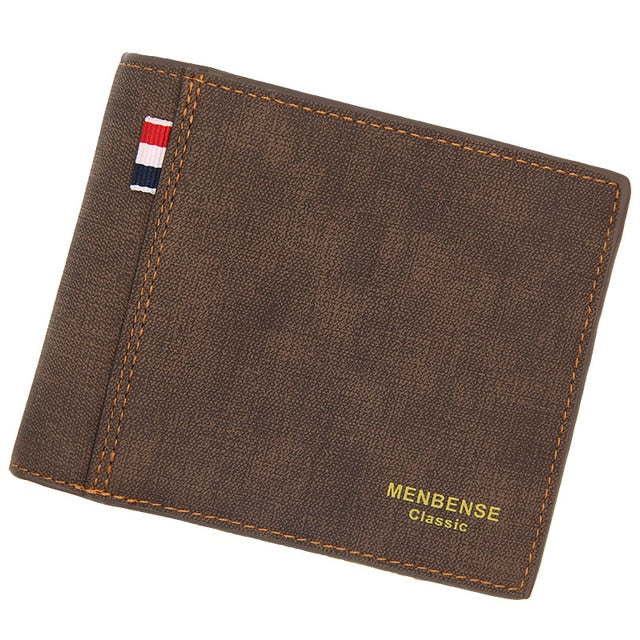 Luxury French Wallet in premium ecological leather with brown finish.