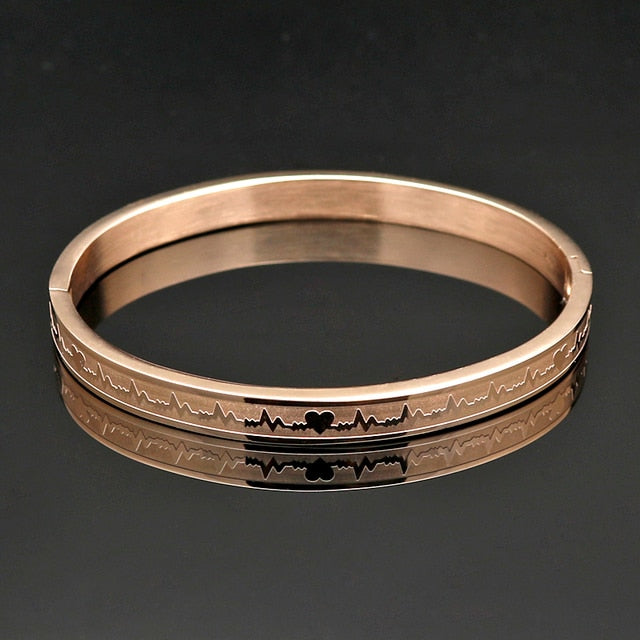 Antonios Heartless Bracelet for men in polished stainless steel and copper.