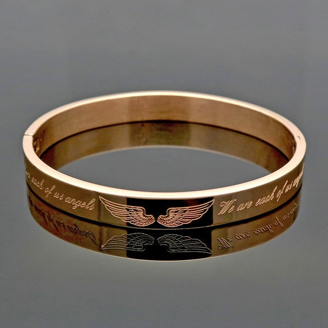 Antonios Angel Wings Bracelet Men with copper and stainless steel.