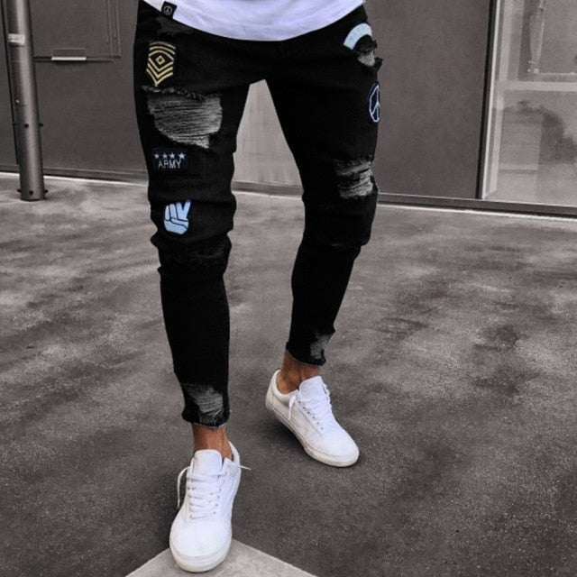 Antonios Parker Ripped Jeans styled in a smart casual look, perfect for spring and autumn.