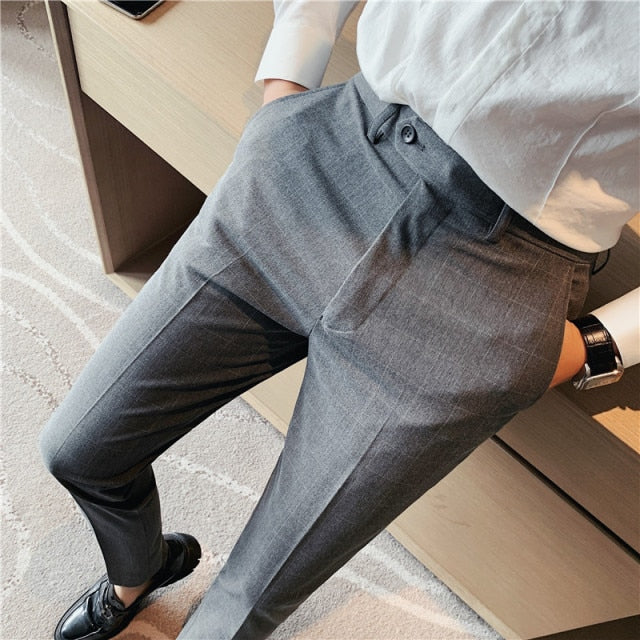 Antonio Gray Casual Trousers for men in solid gray pattern, showcasing luxury style and comfort.