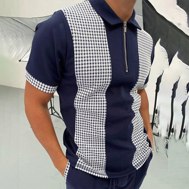 Versatil Modern T-Shirt with striped design, organic cotton material, summer collection for men.