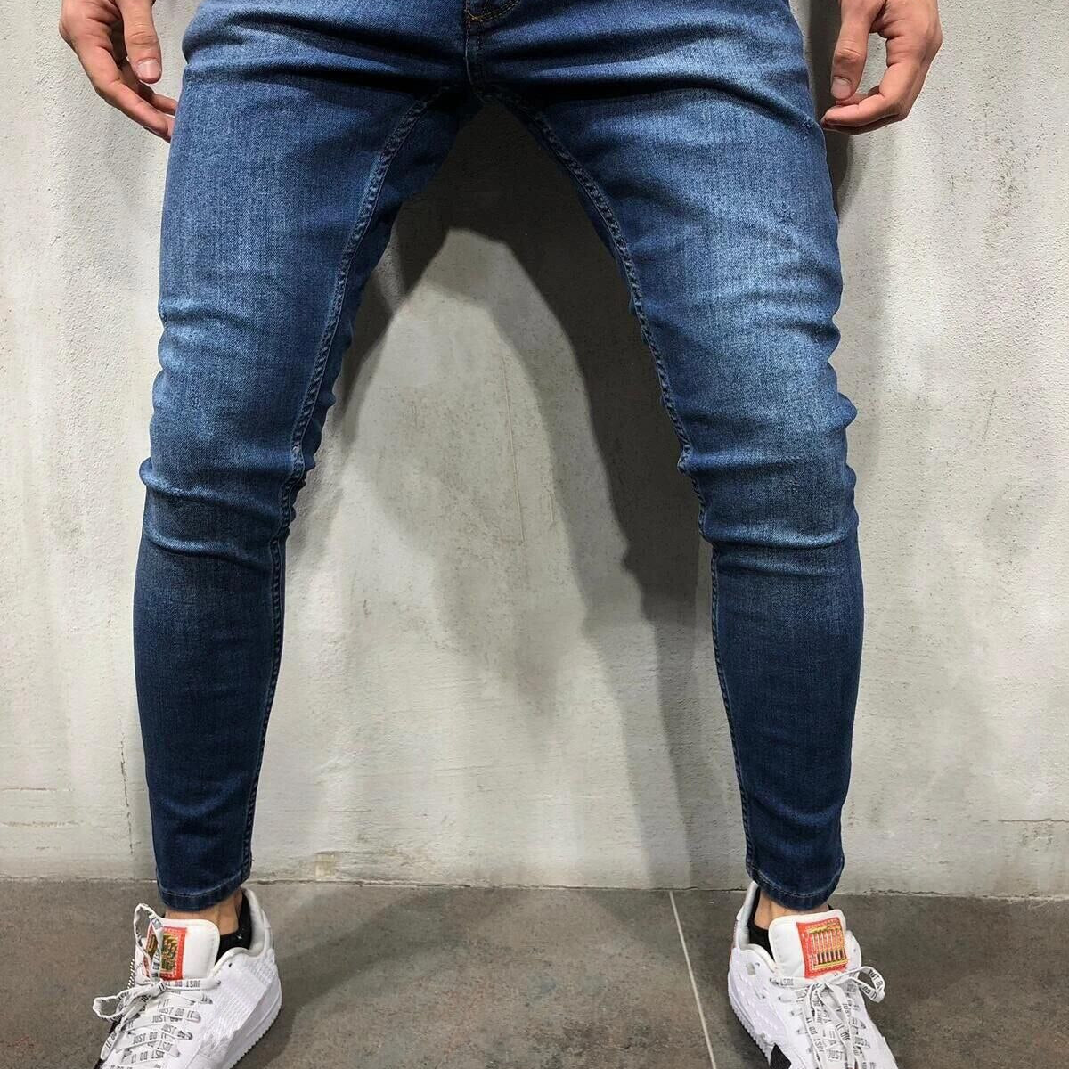 Antonios Classic Slim Jeans in denim, suitable for smart casual wear.