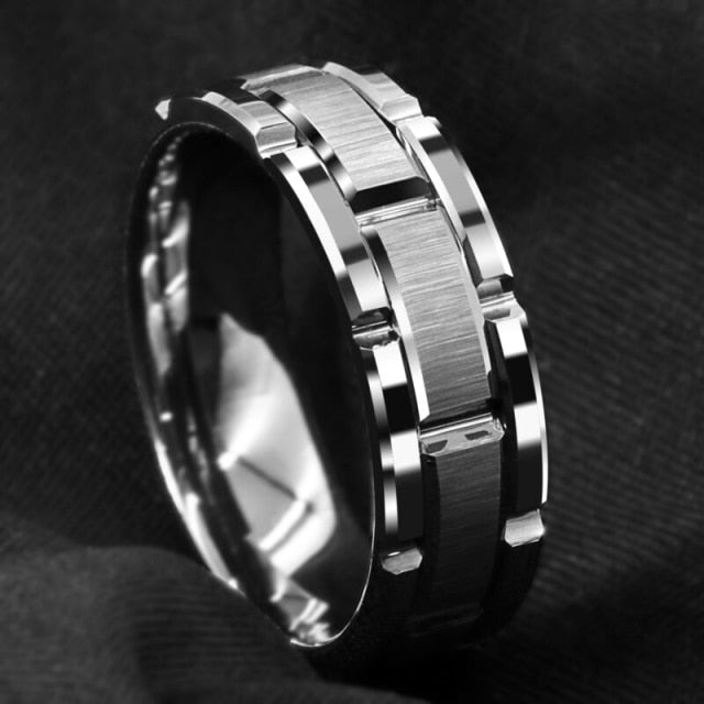 Antonios Classy Stainless Steel Ring Men with sleek design and polished finish.