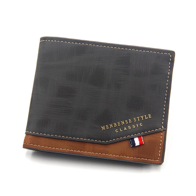 Business Style Wallet in premium ecological leather with a slim, minimalist design in black and brown.