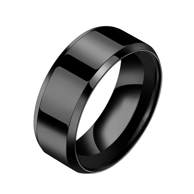 Antonios Classic Design men's ring in sleek black finish.