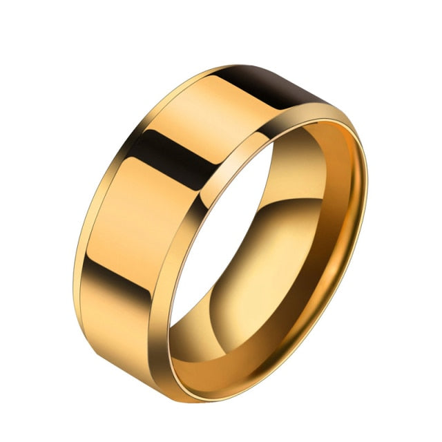 Antonios Classic Design men's ring in gold-toned stainless or titanium steel.
