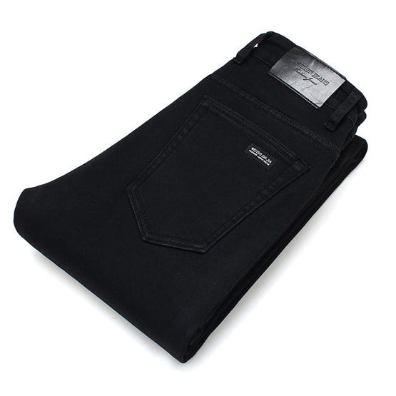 Black Antonios Casual Slim Fit Jeans made from elastic cotton denim.