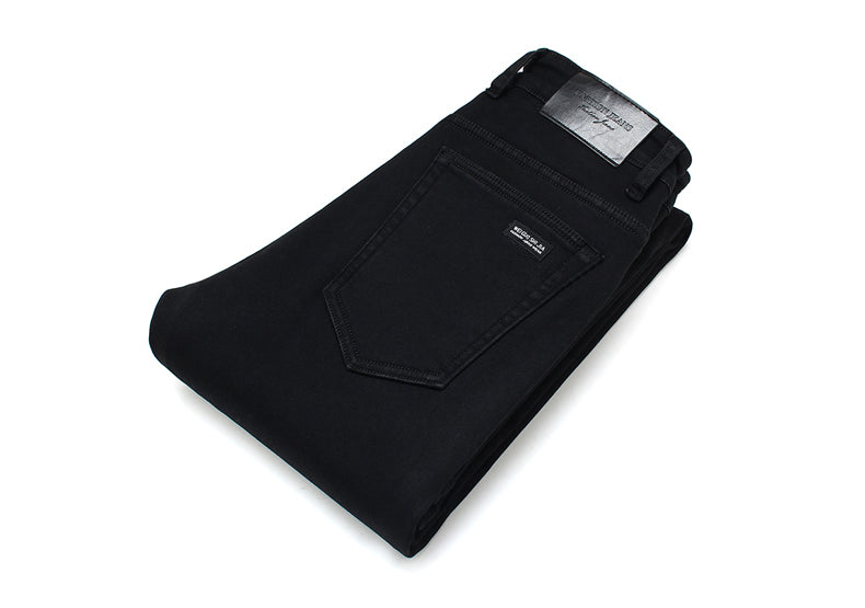 Black Antonios Casual Slim Fit Jeans made from elastic cotton denim.