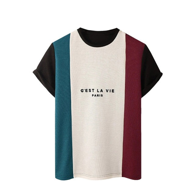 red-blue men t-shirt