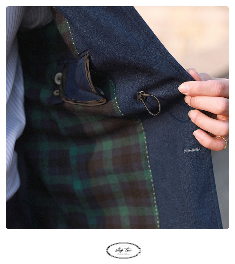 Antonios Italian Coat for men, soft cotton material, elegant interior design.