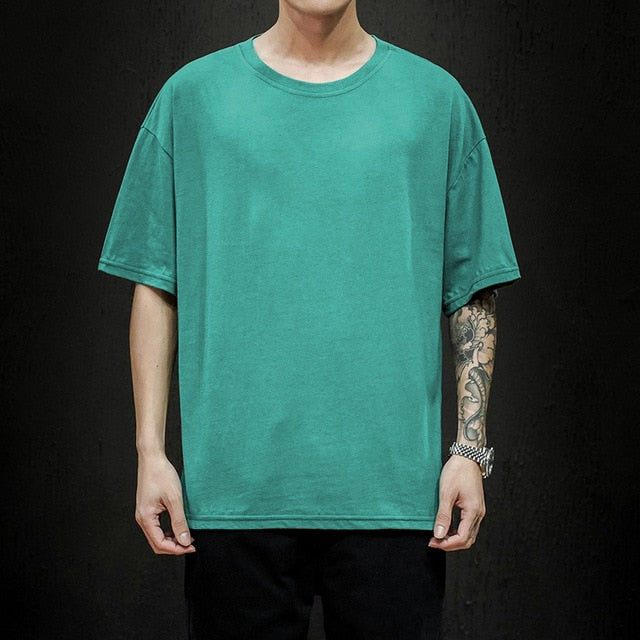 Antonios Pure Cotton T-Shirt for men in green, featuring a soft, breathable fabric and stylized design for smart casual summer wear.