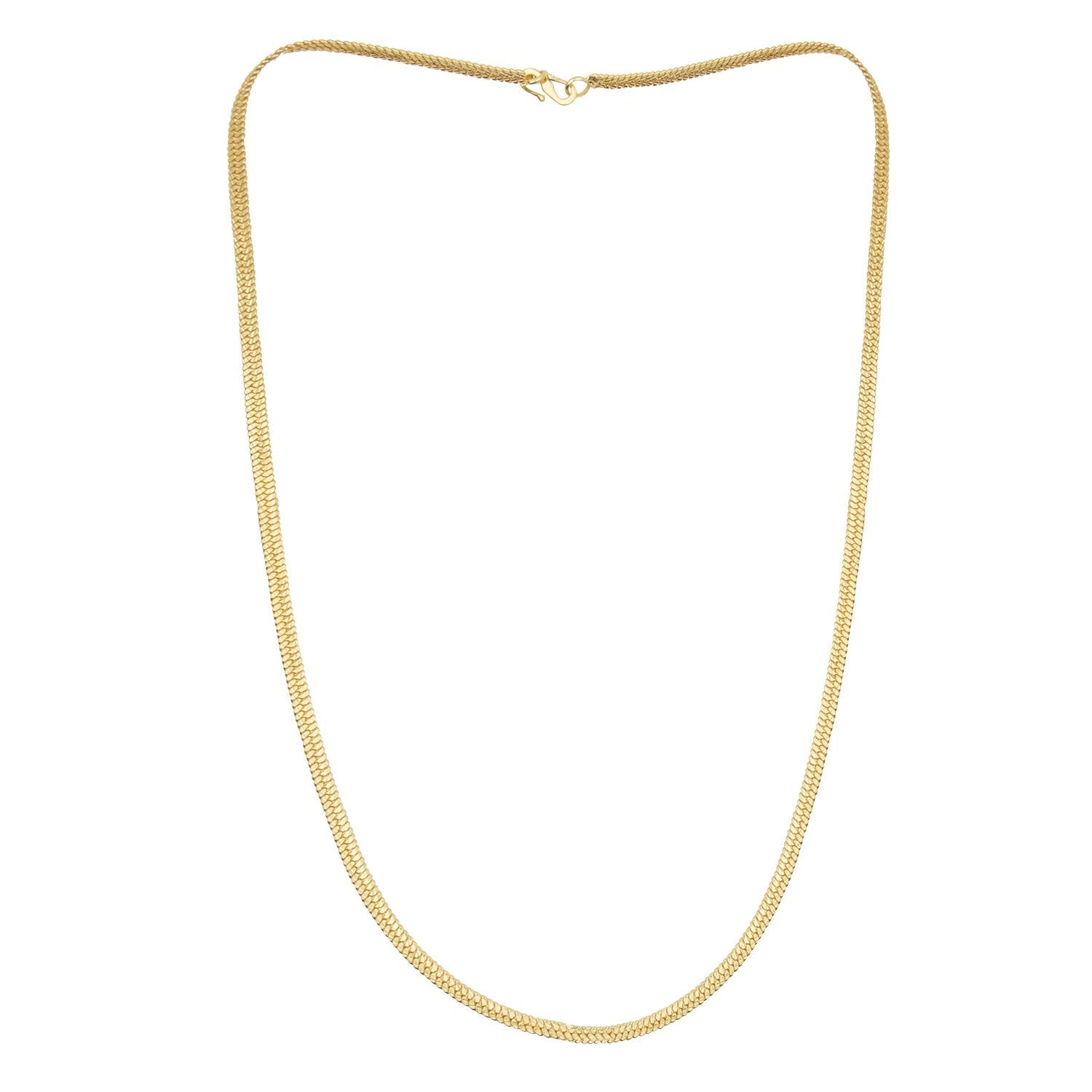 Antonios Cuban Necklace, gold-tone stainless steel.