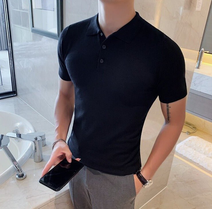 Summer Cotton Short - Sleeve Polo T-Shirt - Antonios