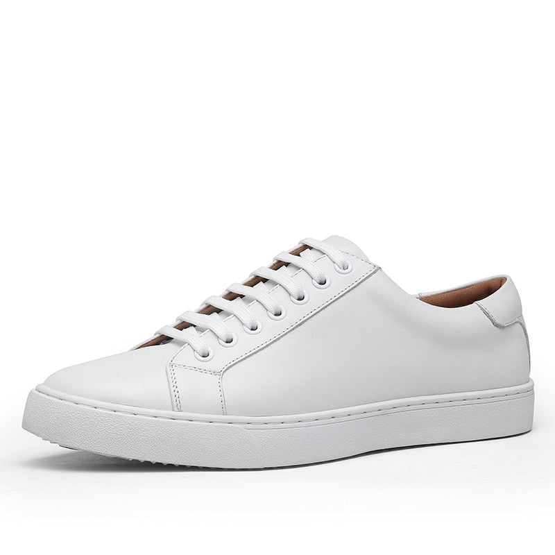 Antonios Genuine Leather white shoes, classic design, comfortable cow leather, Italian style.