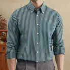 100% Cotton blend korean striped shirt - Antonios