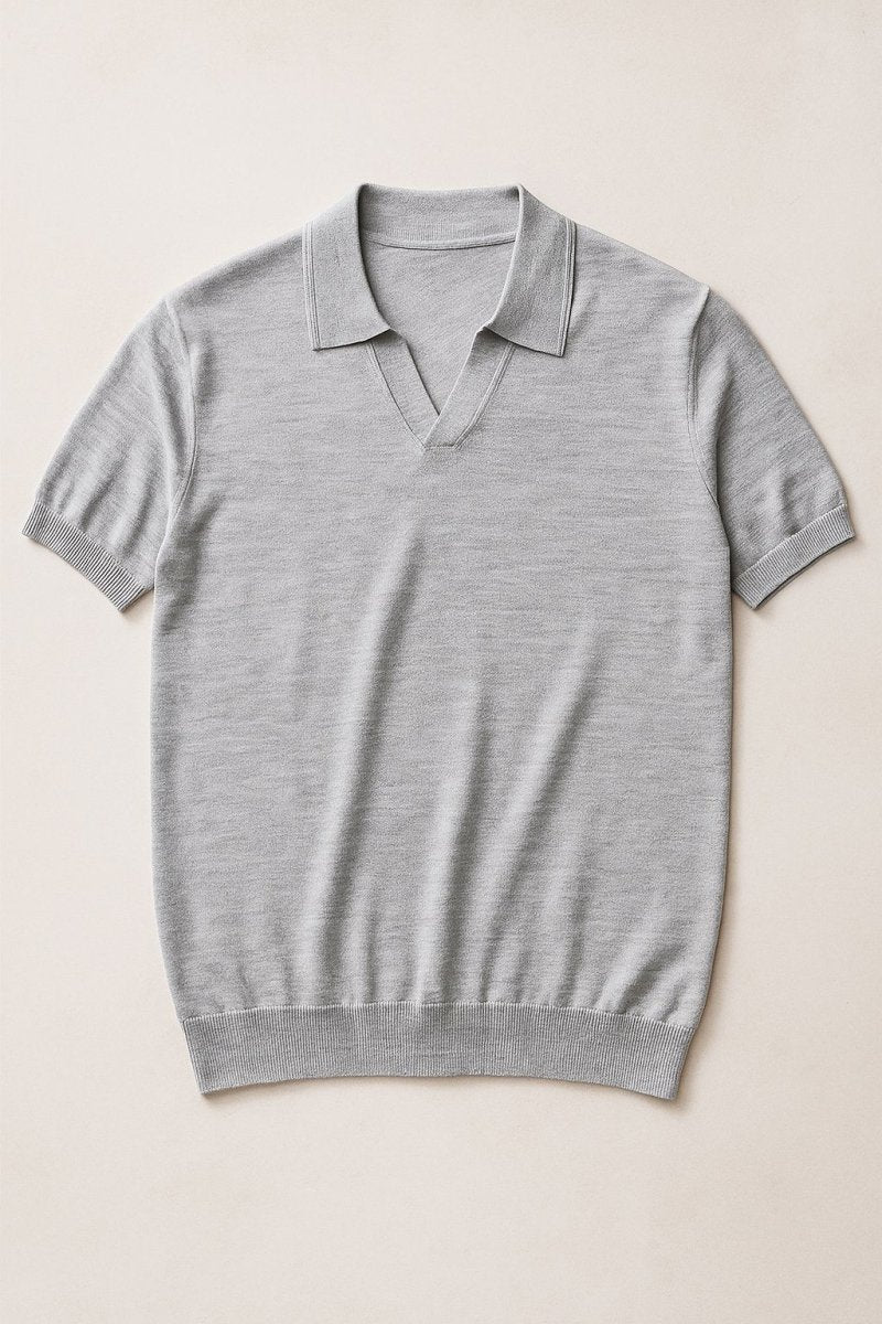 100% Merino wool casual polo t-shirt - Antonios