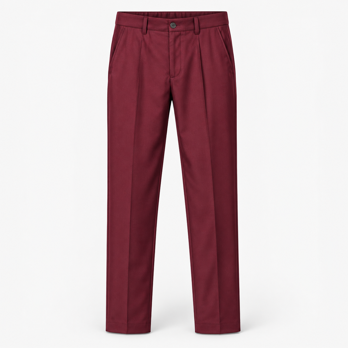 Men's Classic Flat-Front Suit Trousers — Burgundy, product cover