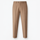 Men's Slim Ankle-Length Stretch Dress Trousers — Camel, product cover
