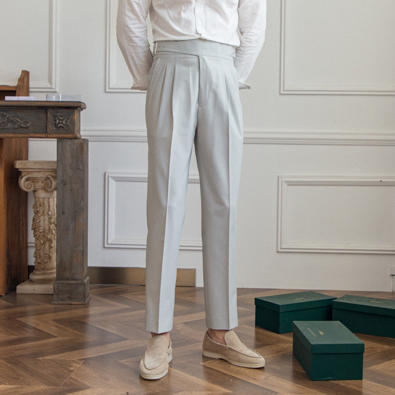 Mens Linen Trousers: CLASSIC WHITE