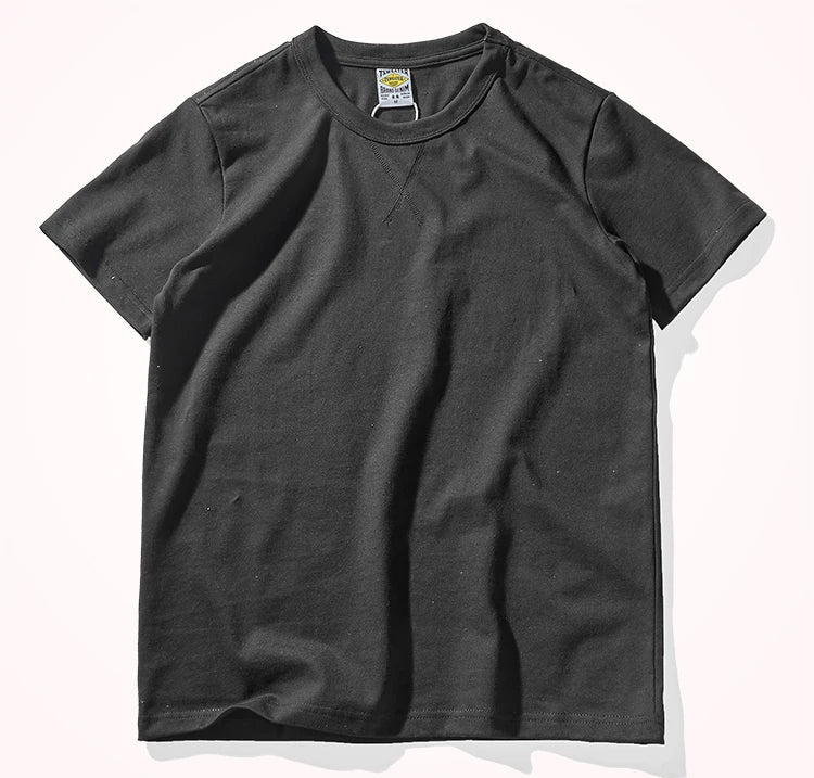 Sommer-T-Shirt mit Rundkragen aus reiner Baumwolle