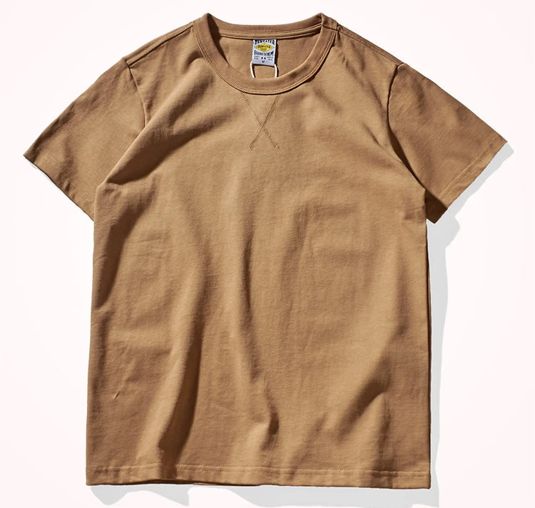 Sommer-T-Shirt mit Rundkragen aus reiner Baumwolle