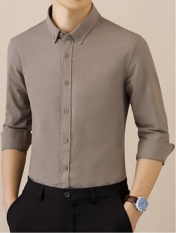 Chemise SAFARI à manches longues en coton, style « business formal »