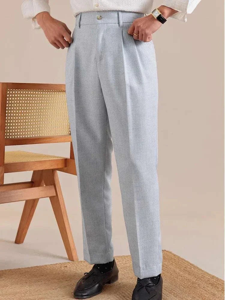 Antonios classic business pants in British tailored fit, polyester and viscose blend.