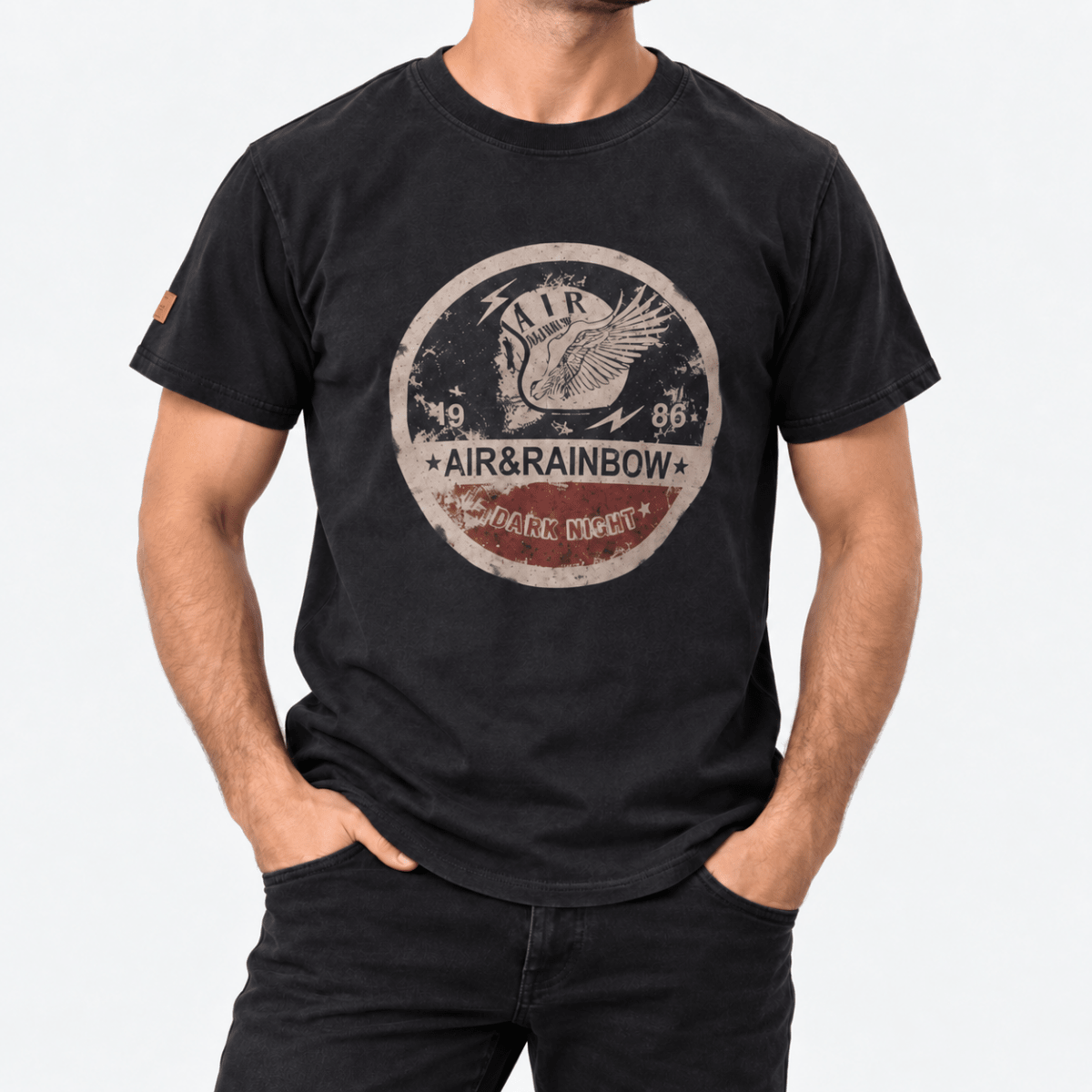 America Retro T-Shirt - AntoniosClothing - black
