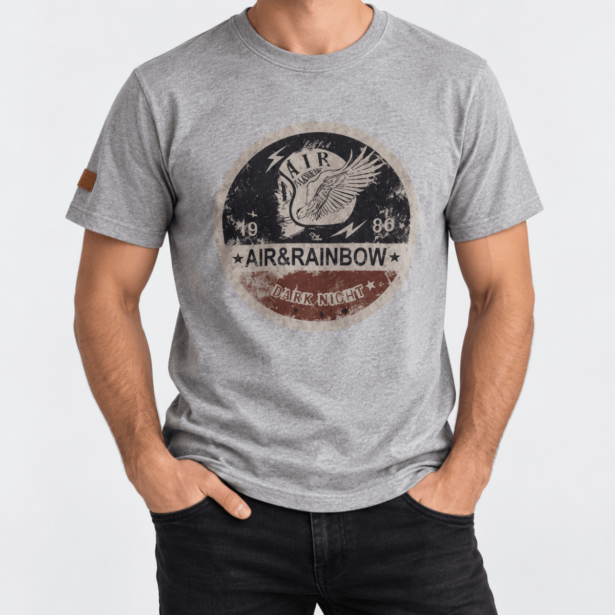 America Retro T-Shirt - AntoniosClothing - light grey