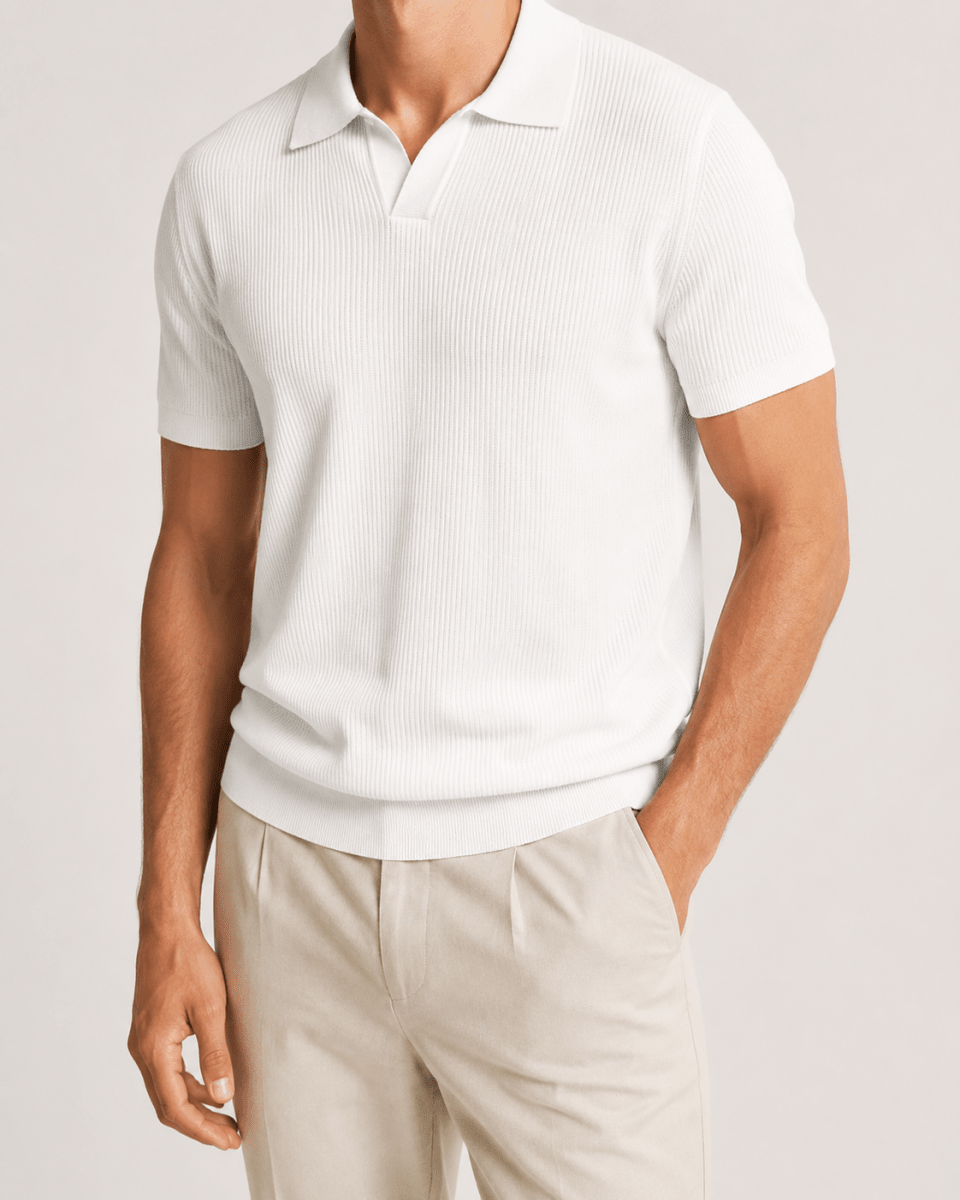 American retro polo golf t-shirt - AntoniosClothing - White