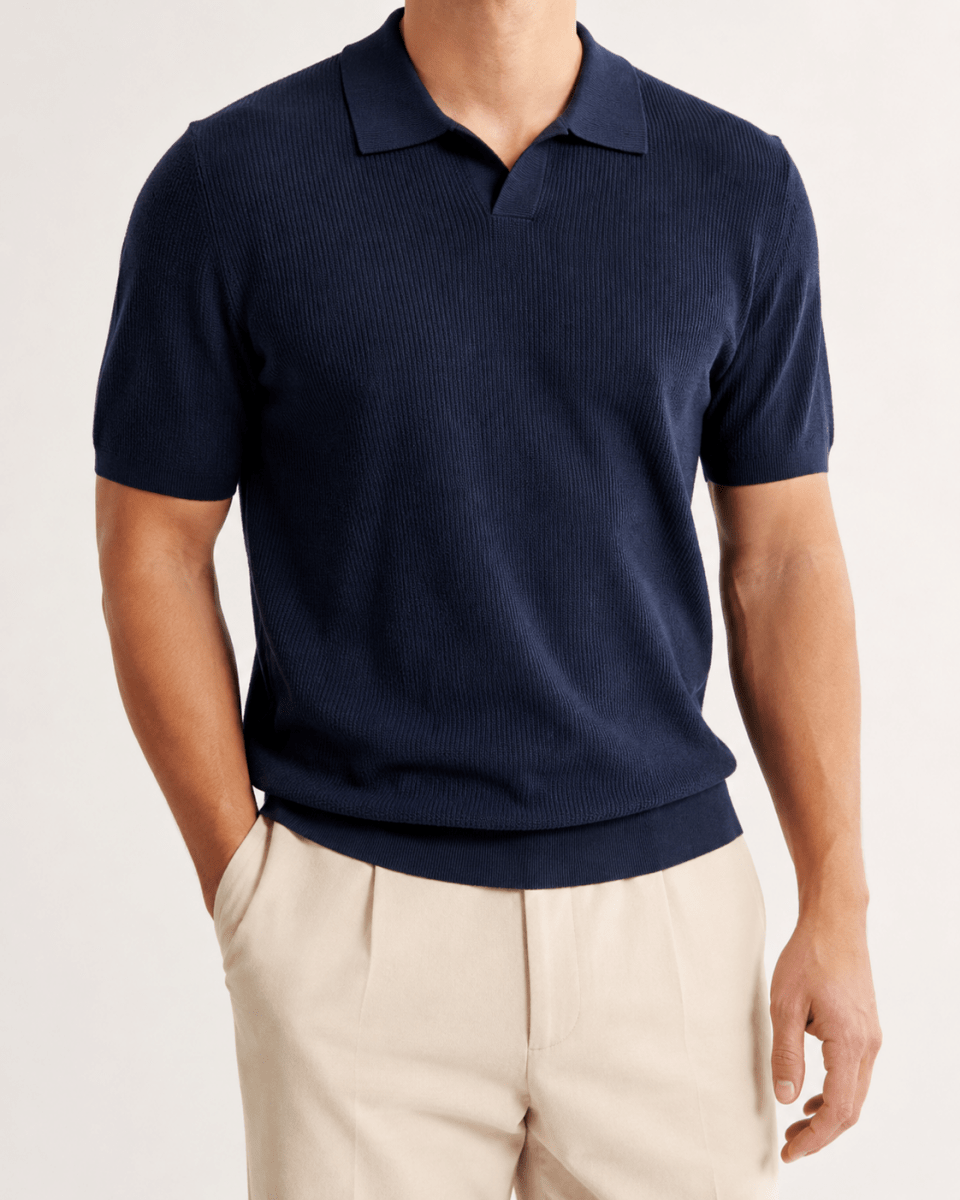 American retro polo golf t-shirt - AntoniosClothing - Dark blue