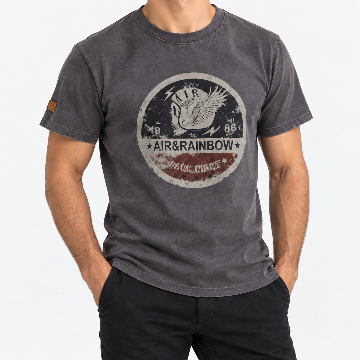 America Retro T-Shirt — iron gray