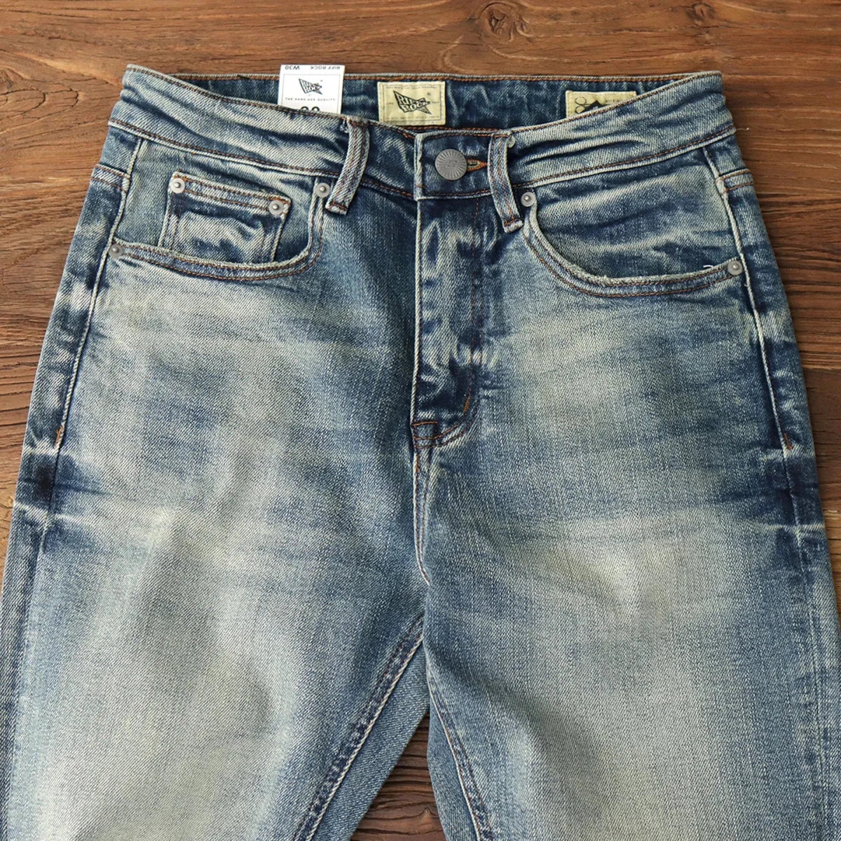 American Retro Vintage Straight - Leg Denim Jeans - Antonios