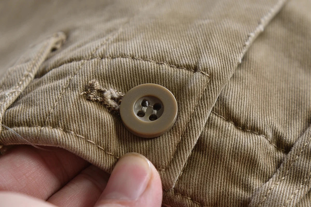 American retro woven cargo pants - Antonios