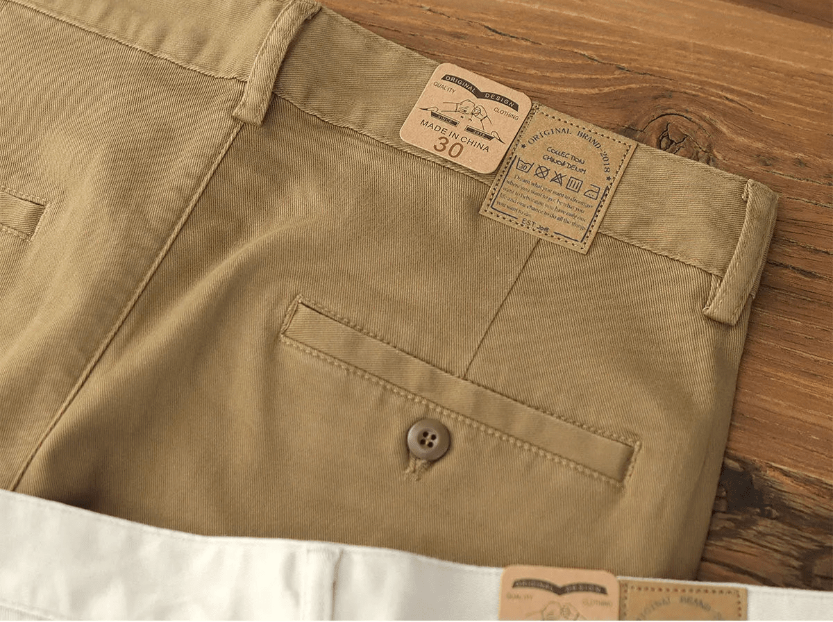 American retro woven cargo pants - Antonios