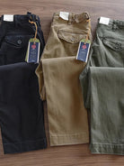 American retro woven cargo pants - Antonios