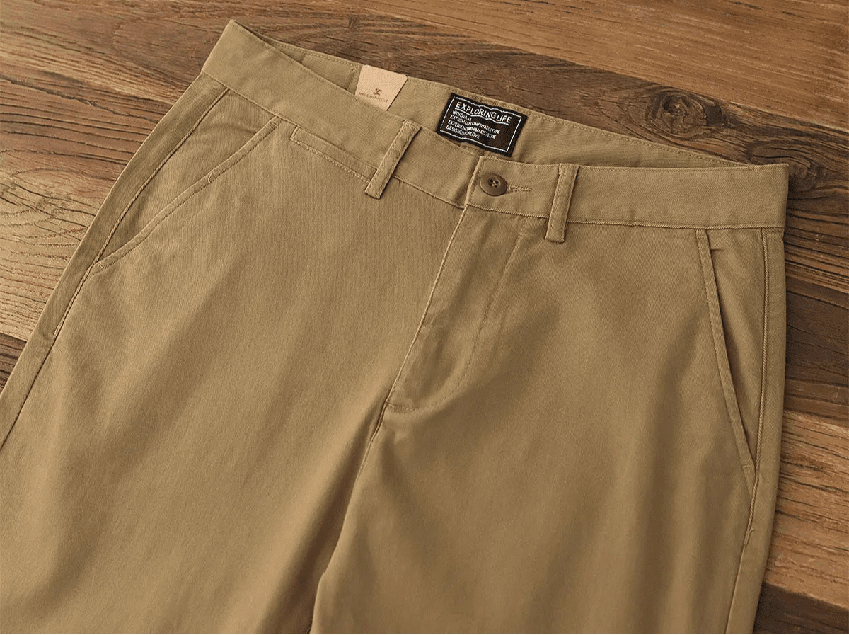 American retro woven cargo pants - Antonios