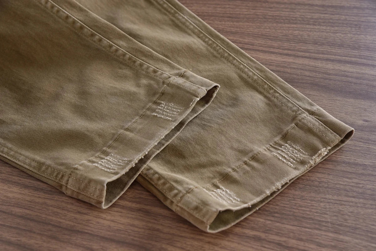 American retro woven cargo pants - Antonios