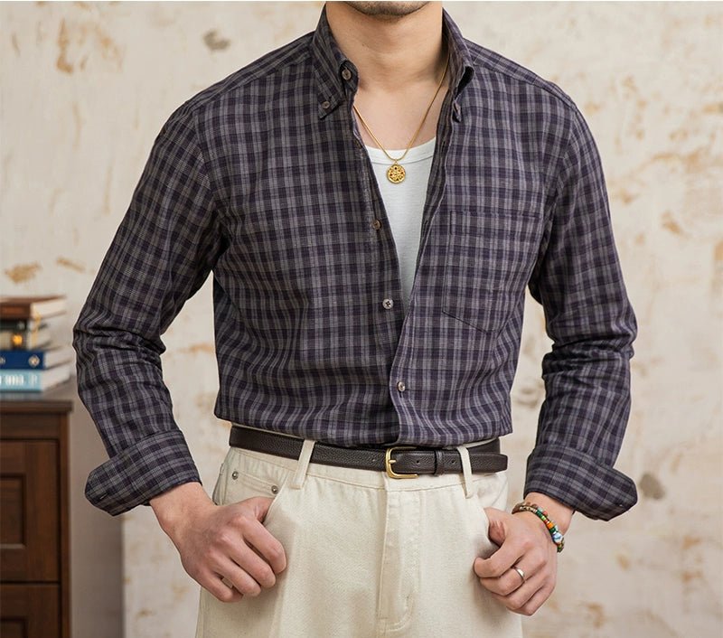 American style plaid elegant shirt - Antonios